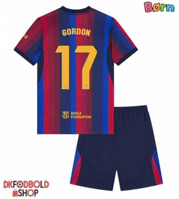 Barcelona Anthony Gordon #17 Hjemmebanesæt Børn 2026-27 Kort ærmer (+ korte bukser)